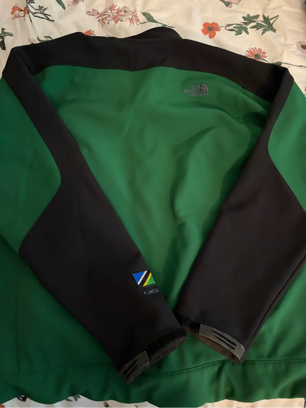 The North Face Green and Black Performance Softshell Jacket